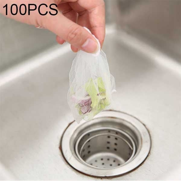 100 PCS Filter Bag for Kitchen Sink Strainers, Size: 9x9cm