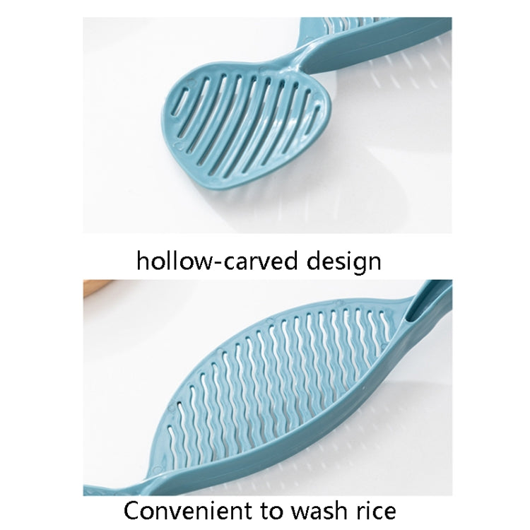 10 PCS Multifunctional Draining Rice Cleaning Device Kitchen Hollow Rice Washing Rice Block(Blue)