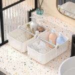 Bathroom Folding Sundries Storage Basket Kitchen Drain Storage Basket(55301)