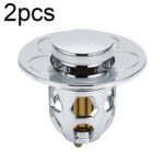 005 2pcs Washbasin Bouncing Core Push-type Deodorant Drain Plug, Specification: Silver Gray