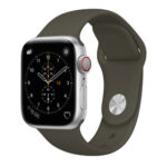 For Apple Watch Series 3 & 2 & 1 38mm Fashion Simple Style Silicone Wrist Watch Band (Army Green)