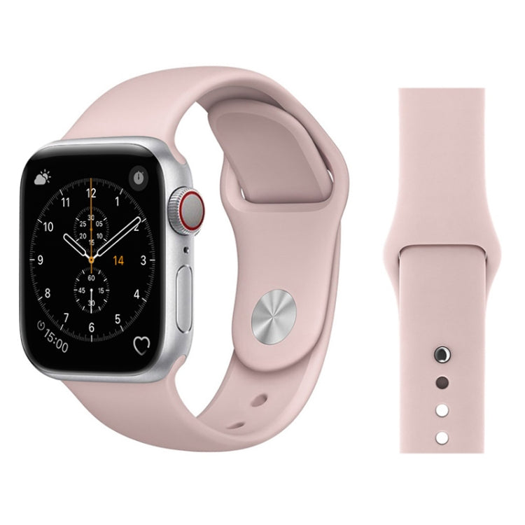 For Apple Watch Series 3 & 2 & 1 38mm Fashion Simple Style Silicone Wrist Watch Band (Pink)