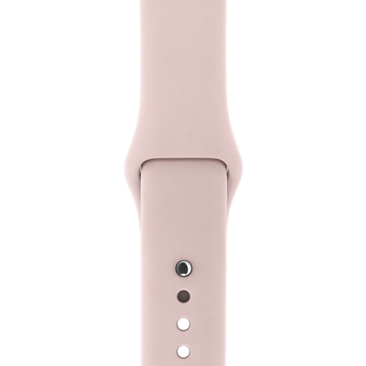 For Apple Watch Series 3 & 2 & 1 38mm Fashion Simple Style Silicone Wrist Watch Band (Pink)