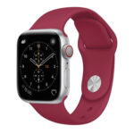 For Apple Watch Series 3 & 2 & 1 38mm Fashion Simple Style Silicone Wrist Watch Band (Red)