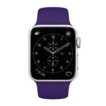 For Apple Watch Series 3 & 2 & 1 42mm Fashion Simple Style Silicone Wrist Watch Band (Purple)