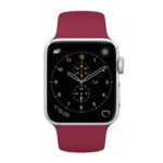 For Apple Watch Series 3 & 2 & 1 42mm Fashion Simple Style Silicone Wrist Watch Band (Red)