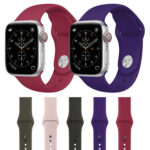 For Apple Watch Series 3 & 2 & 1 42mm Fashion Simple Style Silicone Wrist Watch Band (Red)