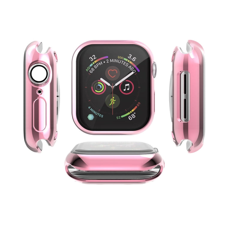 Full Coverage Plating TPU Case for Apple Watch Series 5 & 4 40mm(Pink)