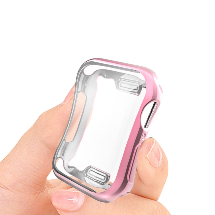 Full Coverage Plating TPU Case for Apple Watch Series 5 & 4 44mm(Pink)