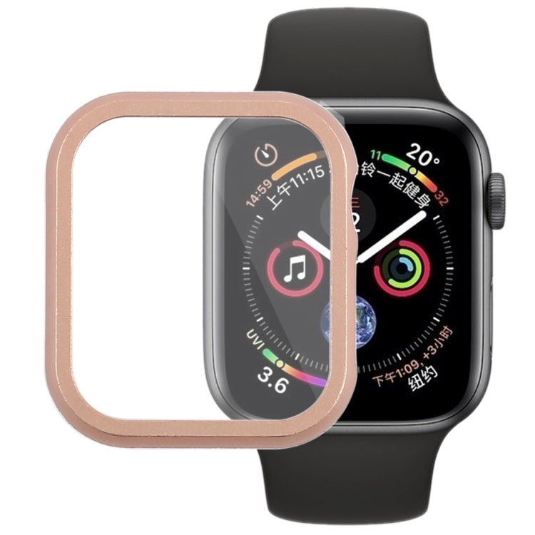 Metal Front Frame Protective Case for Apple Watch Series 5 & 4 44mm(Rose Gold)