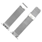 304 Stainless Steel Milanese Watch Band with Connector For Apple Watch Series 8&7 41mm / SE 2&6&SE&5&4 40mm / 3&2&1 38mm(Silver)