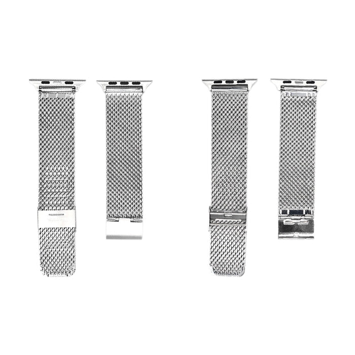 304 Stainless Steel Milanese Watch Band with Connector For Apple Watch Series 8&7 41mm / SE 2&6&SE&5&4 40mm / 3&2&1 38mm(Silver)