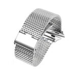 304 Stainless Steel Milanese Watch Band with Connector For Apple Watch Ultra 49mm / Series 8&7 45mm / SE 2&6&SE&5&4 44mm / 3&2&1 42mm(Silver)