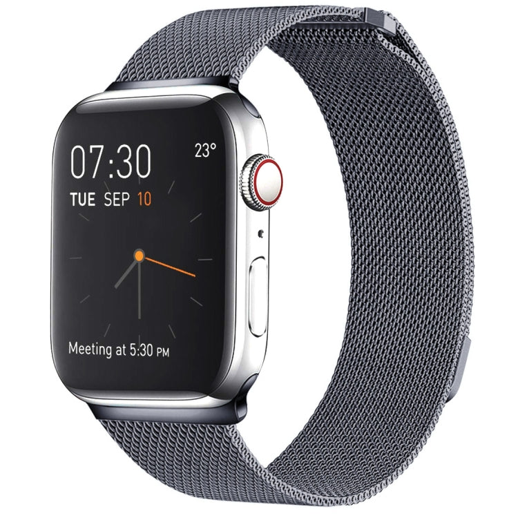 Milanese Loop Magnetic Stainless Steel Watch Band for Apple Watch Series 8&7 41mm / SE 2&6&SE&5&4 40mm / 3&2&1 38mm(Dark Gray)
