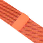 Milanese Loop Magnetic Stainless Steel Watch Band for Apple Watch Series 8&7 41mm / SE 2&6&SE&5&4 40mm / 3&2&1 38mm(Orange)