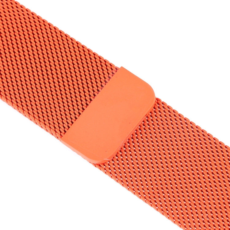 Milanese Loop Magnetic Stainless Steel Watch Band for Apple Watch Series 8&7 41mm / SE 2&6&SE&5&4 40mm / 3&2&1 38mm(Orange)