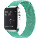 Milanese Loop Magnetic Stainless Steel Watch Band for Apple Watch Series 8&7 41mm / SE 2&6&SE&5&4 40mm / 3&2&1 38mm(Mint Green)