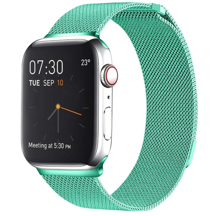 Milanese Loop Magnetic Stainless Steel Watch Band for Apple Watch Series 8&7 41mm / SE 2&6&SE&5&4 40mm / 3&2&1 38mm(Mint Green)