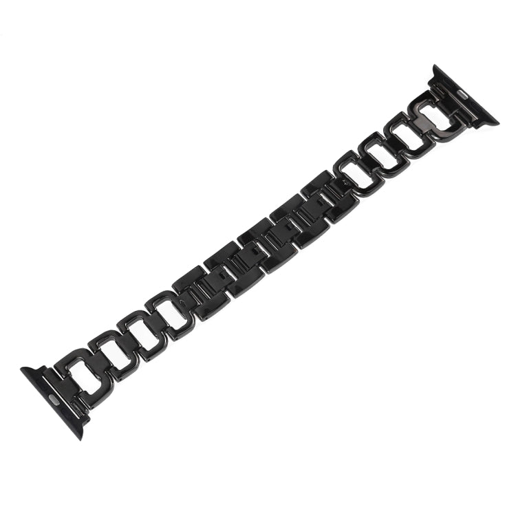 Colorful Diamond Stainless Steel Watch Band for Apple Watch Series 7 41mm / 6 & SE & 5 & 4 40mm / 3 & 2 & 1 38mm(Black)