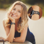 Colorful Diamond Stainless Steel Watch Band for Apple Watch Series 7 41mm / 6 & SE & 5 & 4 40mm / 3 & 2 & 1 38mm(Black)