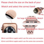 Colorful Diamond Stainless Steel Watch Band for Apple Watch Series 7 41mm / 6 & SE & 5 & 4 40mm / 3 & 2 & 1 38mm(Gold)