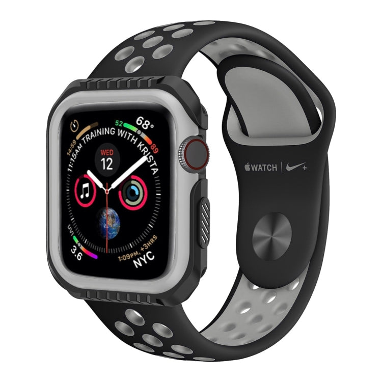 Smart Watch Shockproof Two Color Protective Case for Apple Watch Series 3 38mm(Black Grey)