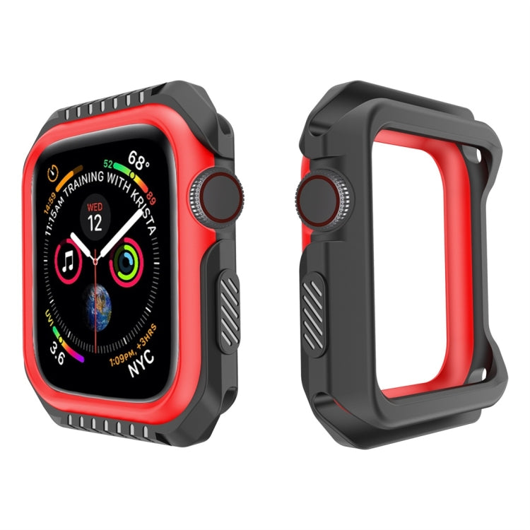 Smart Watch Shockproof Two Color Protective Case for Apple Watch Series 3 38mm(Black Red)