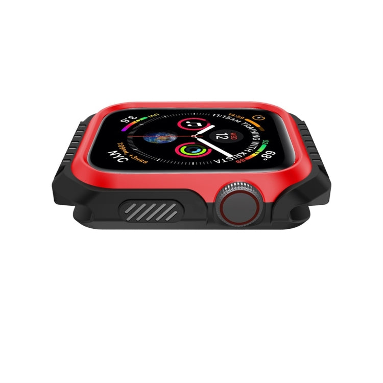 Smart Watch Shockproof Two Color Protective Case for Apple Watch Series 3 38mm(Black Red)