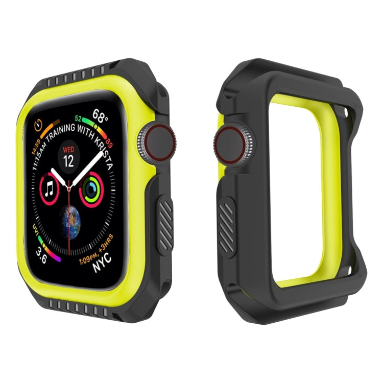 Smart Watch Shockproof Two Color Protective Case for Apple Watch Series 3 38mm(Black Yellow)