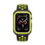 Smart Watch Shockproof Two Color Protective Case for Apple Watch Series 3 38mm(Black Yellow)