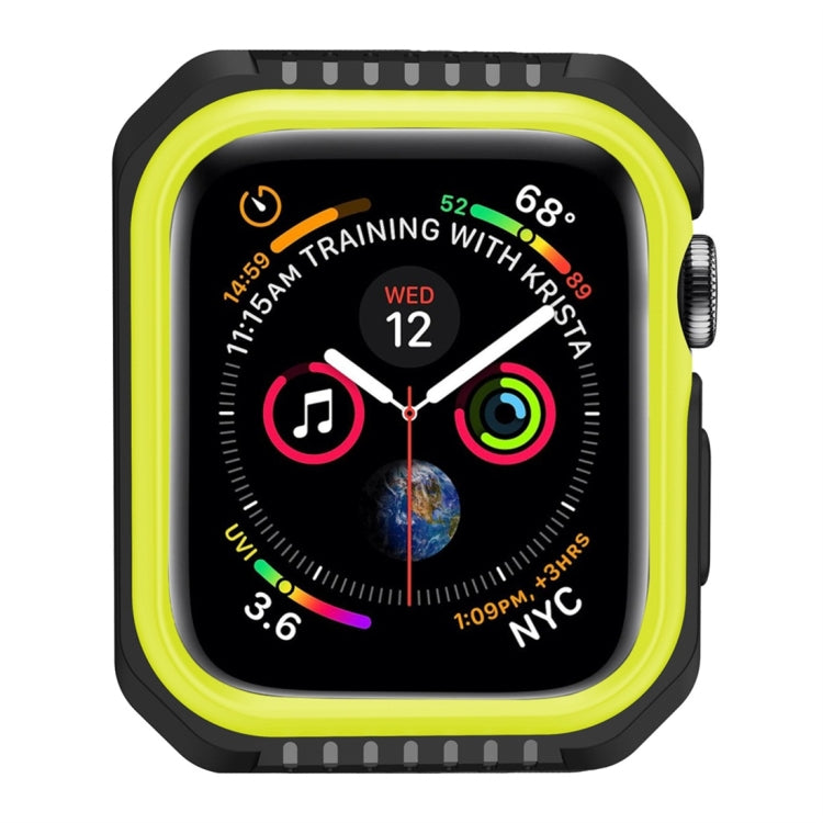 Smart Watch Shockproof Two Color Protective Case for Apple Watch Series 3 38mm(Black Yellow)