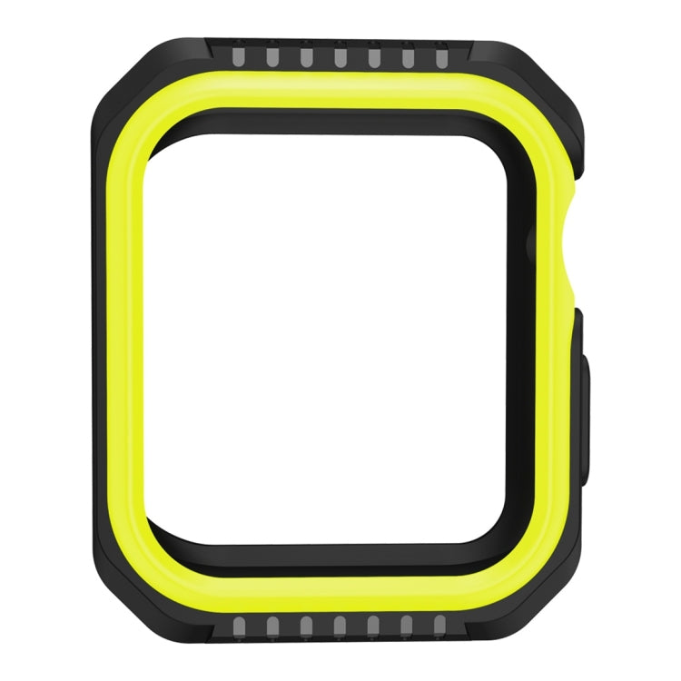 Smart Watch Shockproof Two Color Protective Case for Apple Watch Series 3 38mm(Black Yellow)