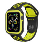 Smart Watch Shockproof Two Color Protective Case for Apple Watch Series 3 38mm(Black Yellow)