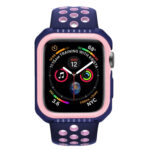 Smart Watch Shockproof Two Color Protective Case for Apple Watch Series 3 38mm(Pink Blue)