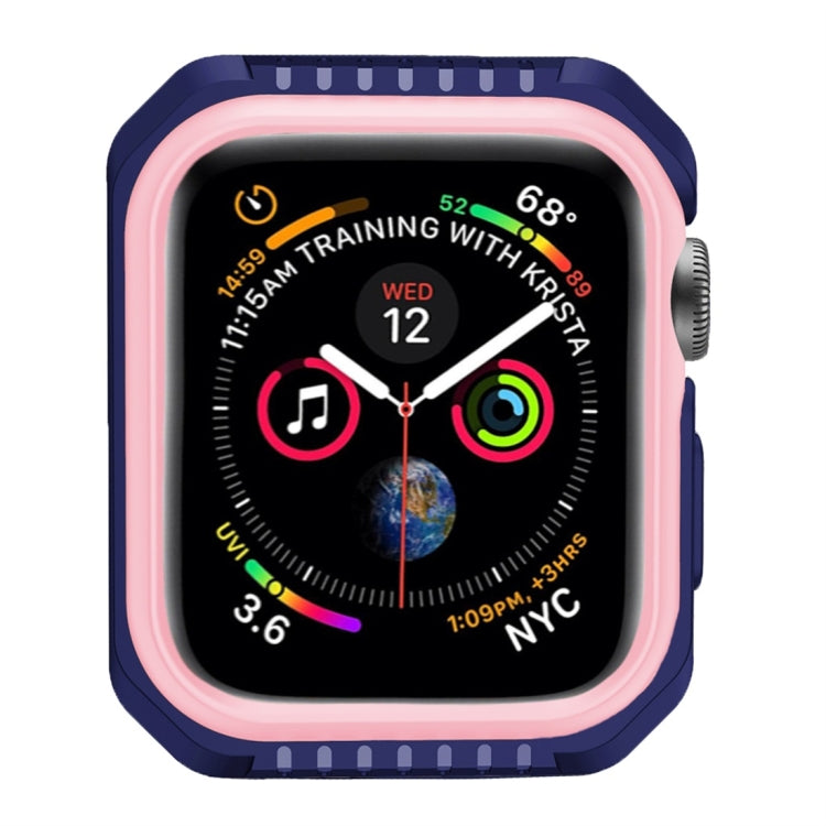 Smart Watch Shockproof Two Color Protective Case for Apple Watch Series 3 38mm(Pink Blue)