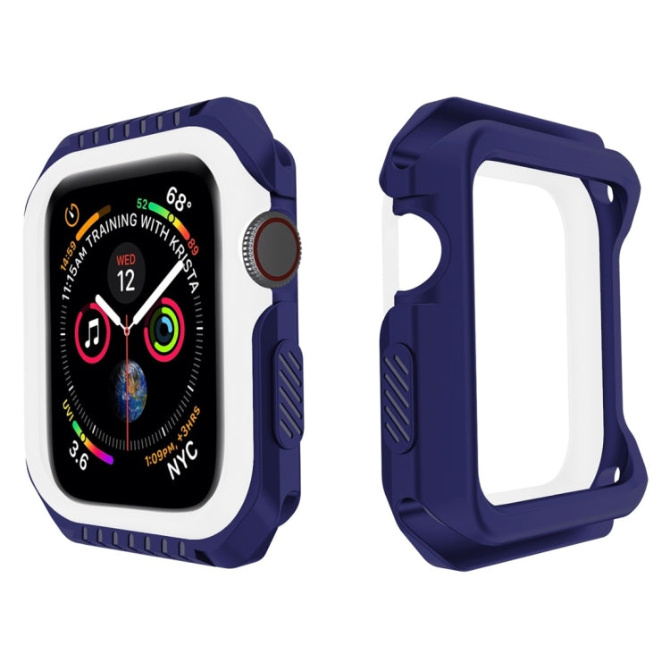 Smart Watch Shockproof Two Color Protective Case for Apple Watch Series 3 38mm(White Blue)