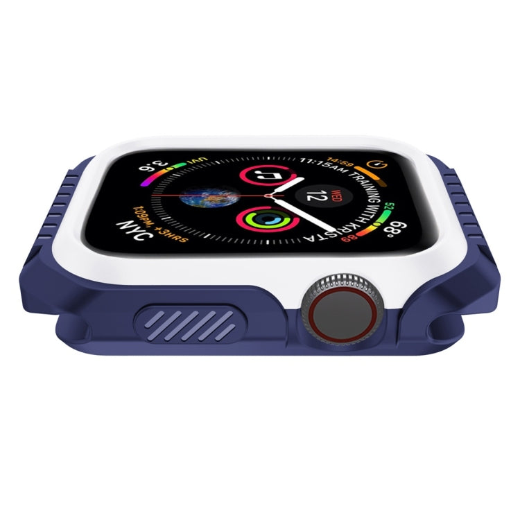 Smart Watch Shockproof Two Color Protective Case for Apple Watch Series 3 38mm(White Blue)