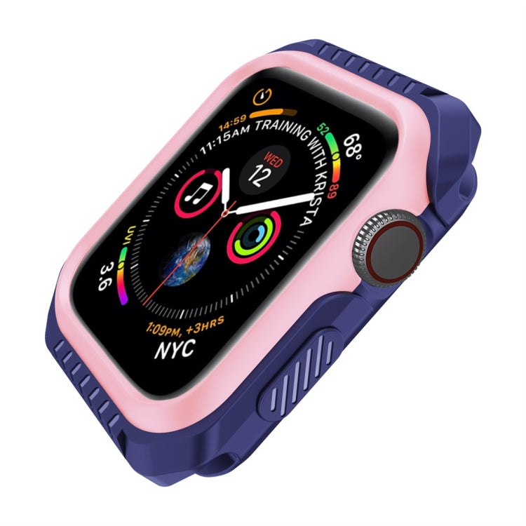 Smart Watch Shockproof Two Color Protective Case for Apple Watch Series 3 42mm(Pink Blue)