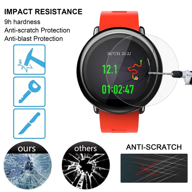 2 PCS ENKAY Hat-Prince for Xiaomi Huami AMAZFIT Smart Watch 0.2mm 9H Surface Hardness 2.15D Explosion-proof Tempered Glass Screen Film