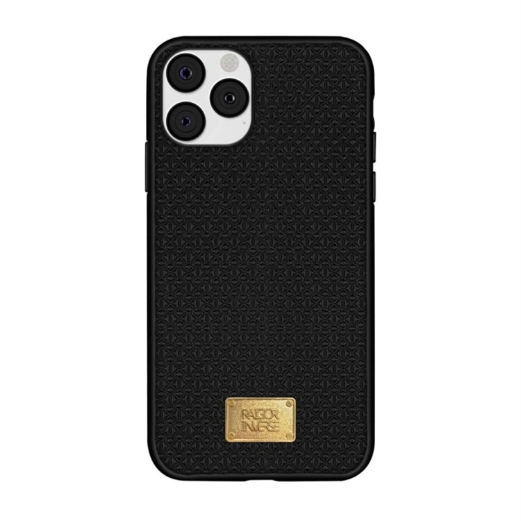 For iPhone 11 Pro (5.8 inch) RAIGOR INVERSE PARKER Geometric Texture Pattern Protective Case(Black)