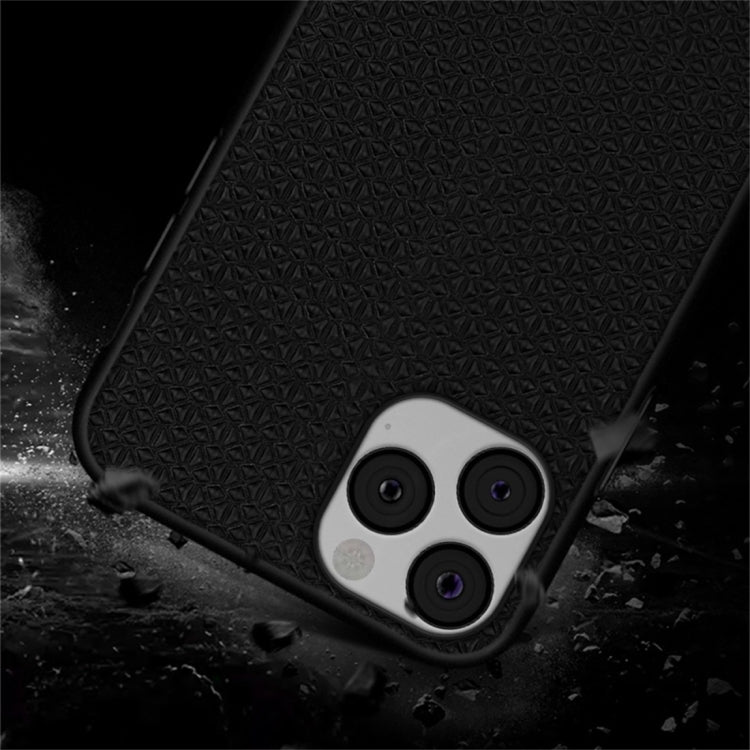 For iPhone 11 Pro (5.8 inch) RAIGOR INVERSE PARKER Geometric Texture Pattern Protective Case(Black)