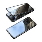 For Samsung Galaxy S20 Magnetic Metal Frame Double-sided Tempered Glass Case(Black)