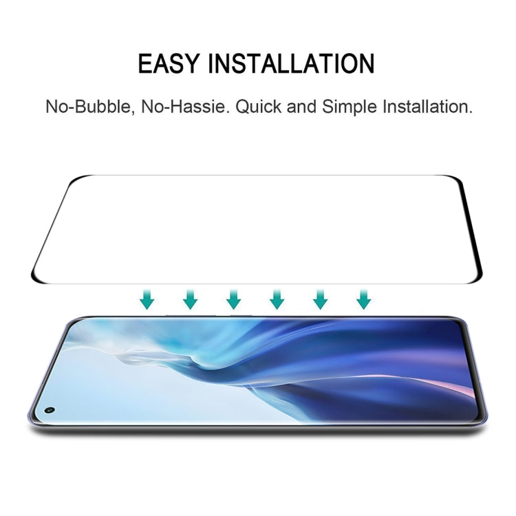 For Xiaomi Mi 11 / 11 Ultra (Edge Glue) 9H HD 3D Curved Edge Tempered Glass Film(Black)