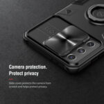 For Samsung Galaxy S21+ 5G NILLKIN Shockproof CamShield Armor Protective Case with Invisible Ring Holder(Black)