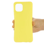 For Xiaomi Mi 11 5G Pure Color Liquid Silicone Shockproof Full Coverage Case(Yellow)