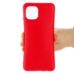 For Xiaomi Mi 11 5G Pure Color Liquid Silicone Shockproof Full Coverage Case(Red)