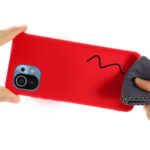 For Xiaomi Mi 11 5G Pure Color Liquid Silicone Shockproof Full Coverage Case(Red)