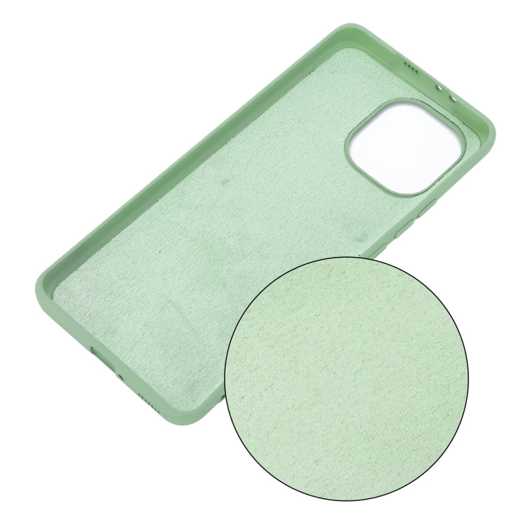 For Xiaomi Mi 11 5G Pure Color Liquid Silicone Shockproof Full Coverage Case(Green)