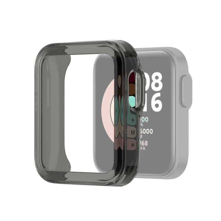 For Xiaomi Mi Watch Lite / Redmi Watch Half Coverage TPU Protective Case(Transparent Black)