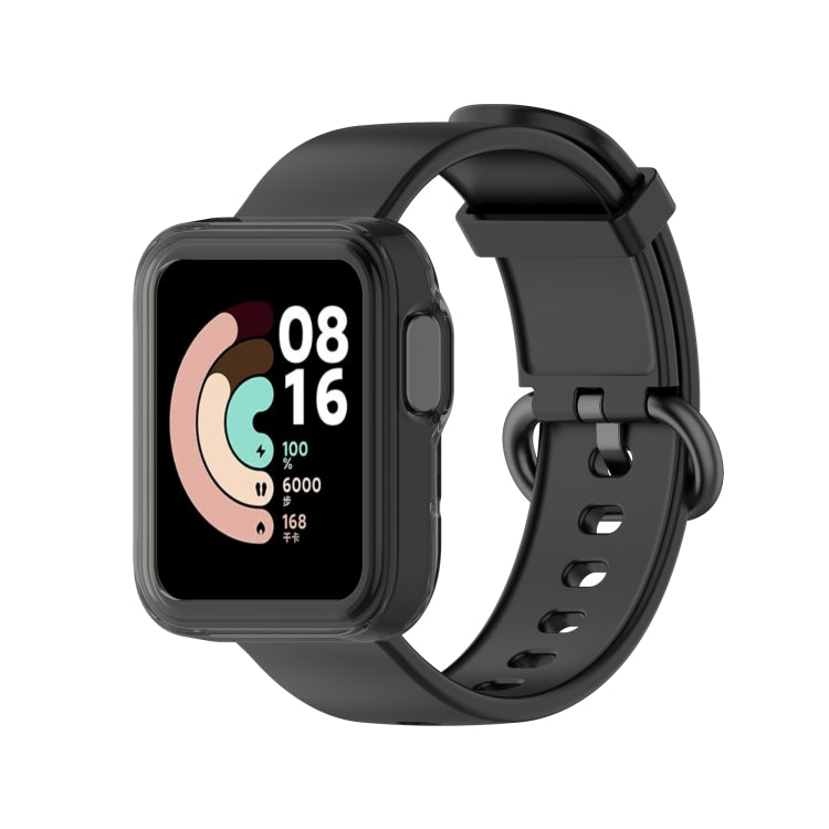 For Xiaomi Mi Watch Lite / Redmi Watch Half Coverage TPU Protective Case(Transparent Black)